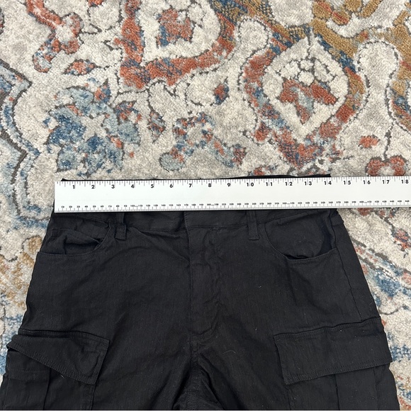 Alice + Olivia CAY BAGGY CARGO LINEN PANT in Black sz 6 - Picture 7 of 11